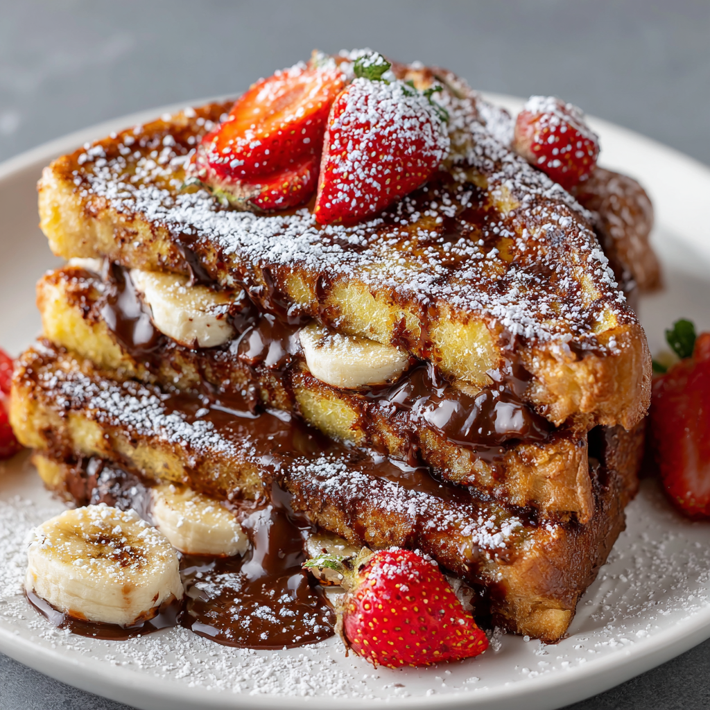 Chocolate Hazelnut Stuffed French Toast: A Breakfast Delight!