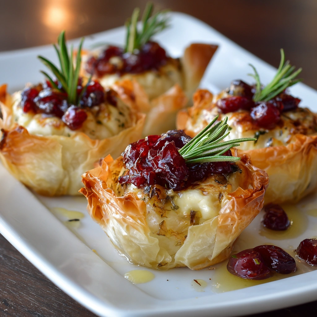 Baked Brie and Cranberry Phyllo Cups: A Delicious Treat!
