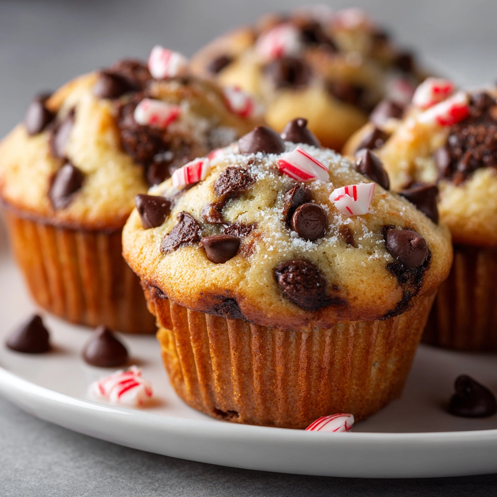 Candy Cane Chocolate Chip Muffins Are a Holiday Delight!