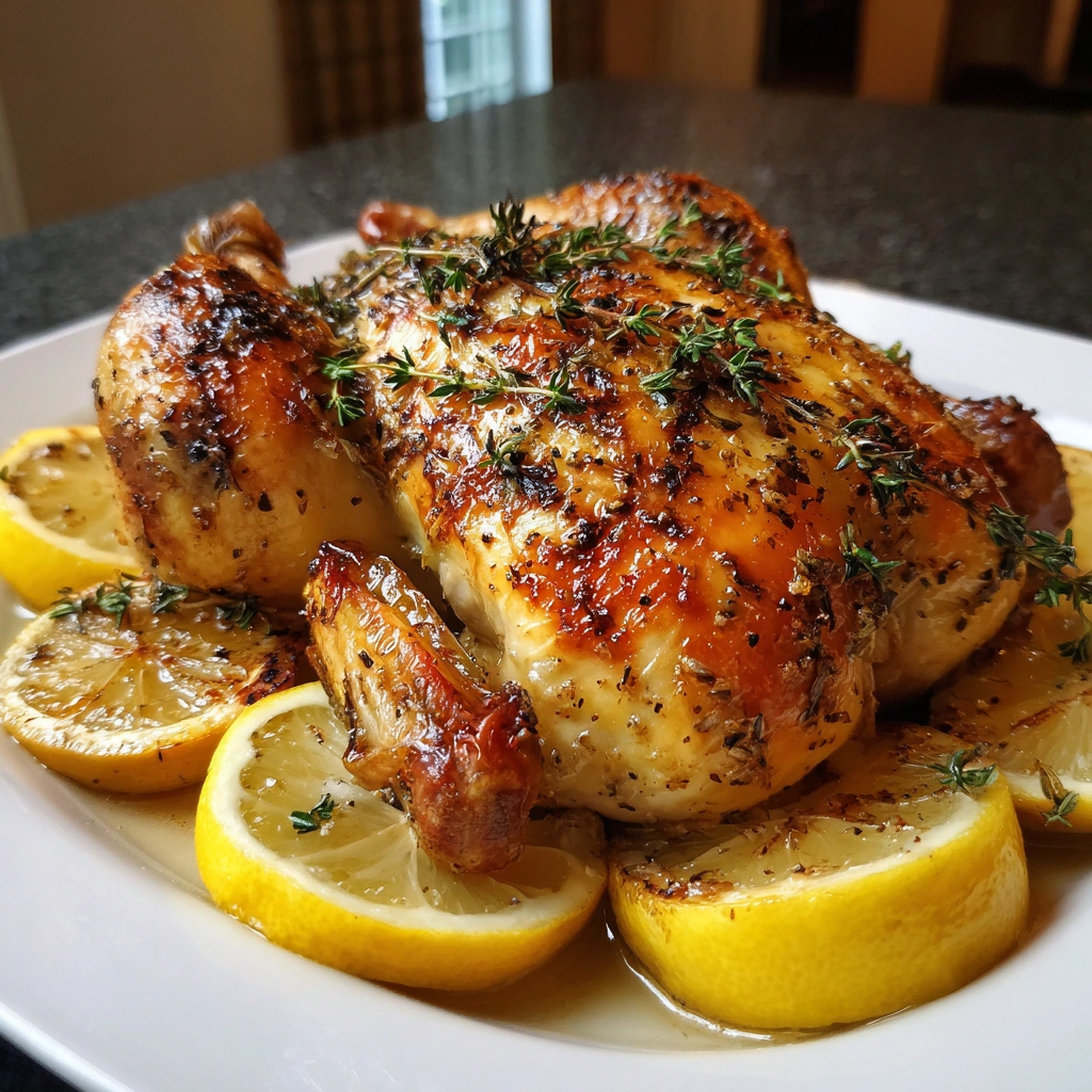 Roasted Spring Chicken with Lemon &amp; Thyme: A Delightful Feast!