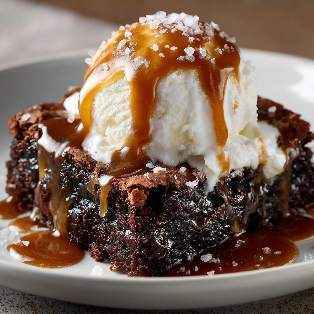Salted Caramel Skillet Brownie Sundae: Indulge Today!