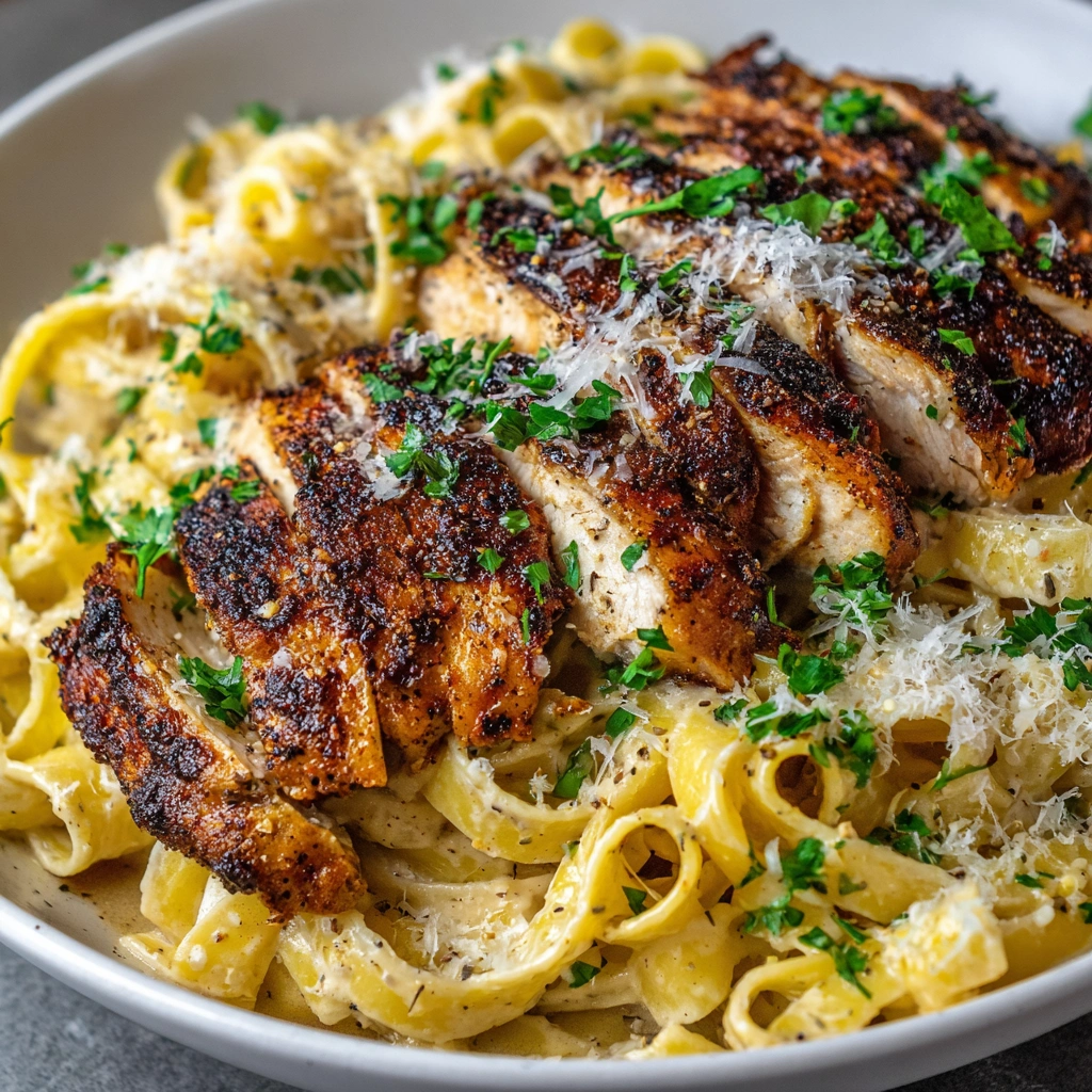 Blackened Chicken with Creamy Garlic Pasta Recipe You’ll Love!