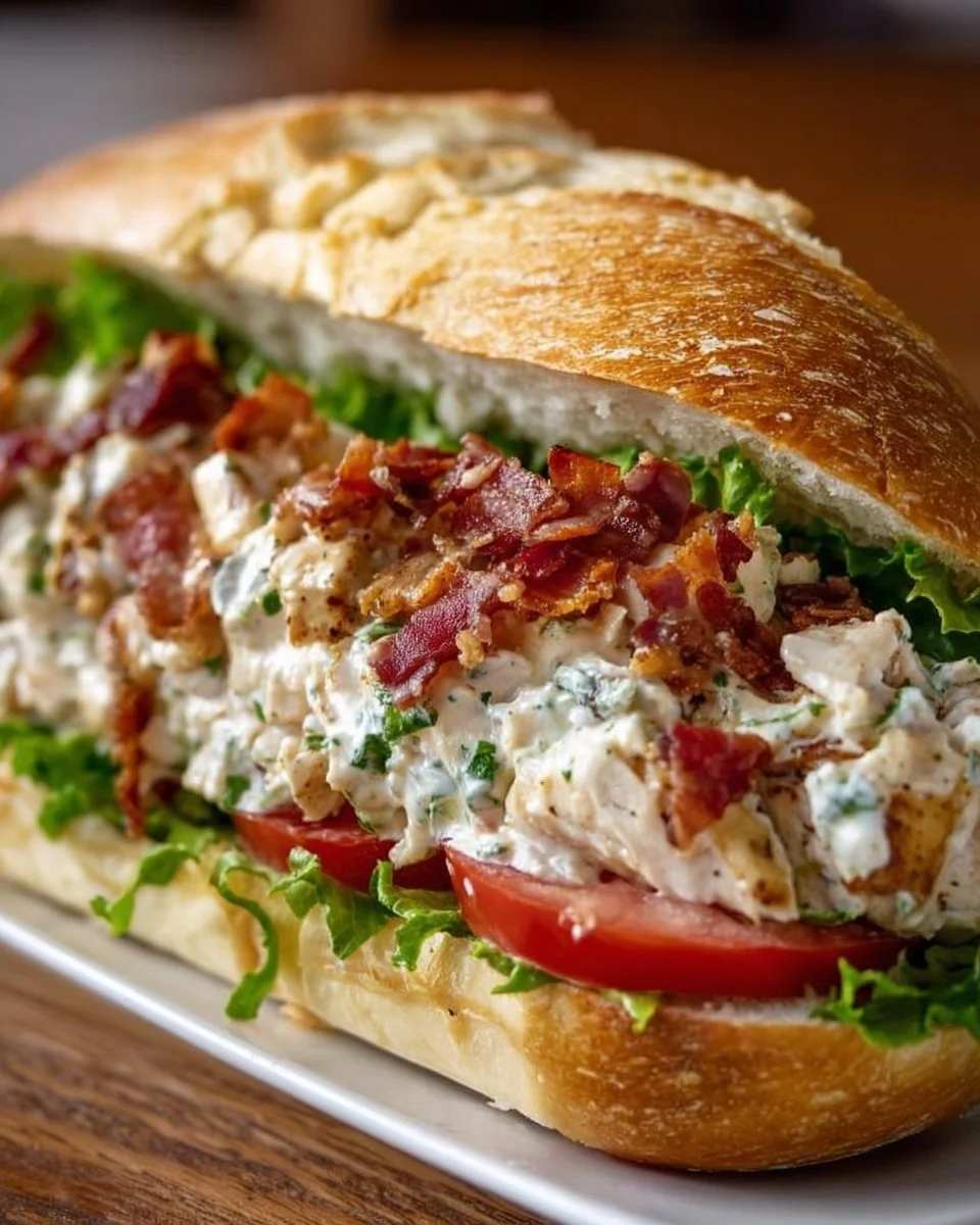 Chopped Chicken Bacon Ranch Sandwich