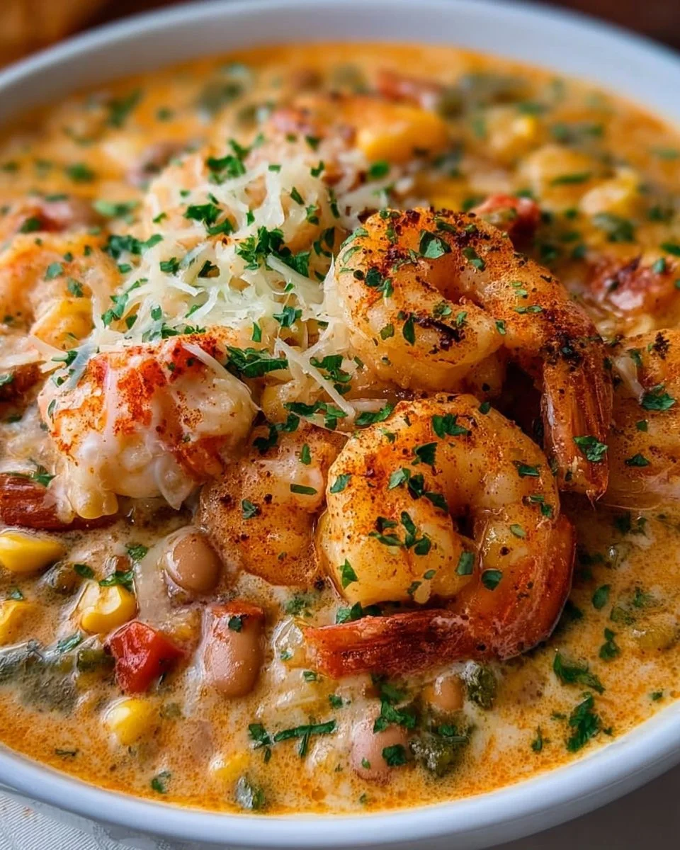 Easy Creamy Seafood and Shrimp Chili
