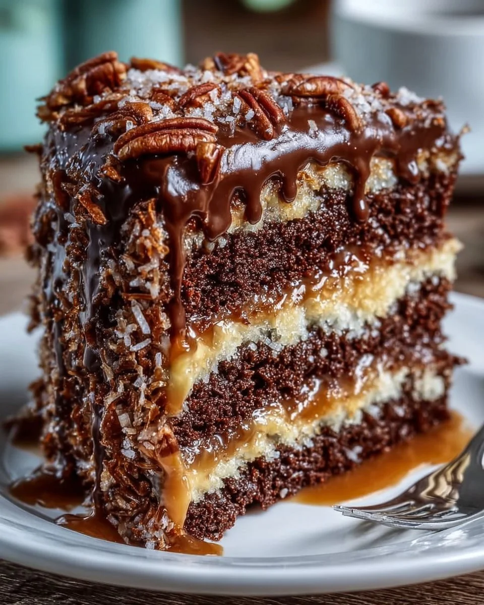 Elegant German Chocolate Glitter Cake