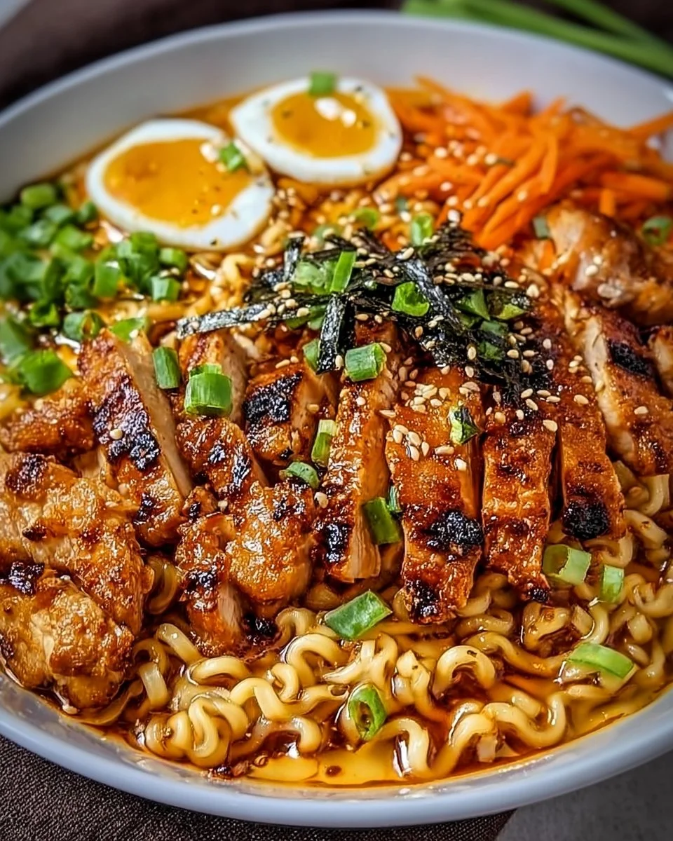 Fiery Chicken Ramen: Bold & Comforting