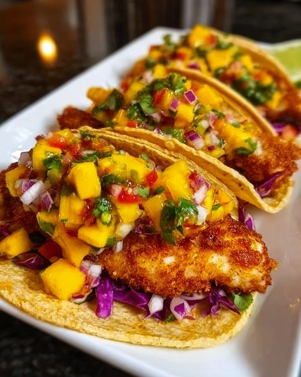 Fish Tacos with Mango Salsa