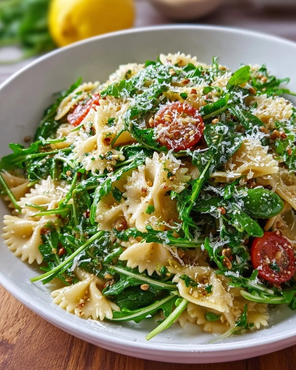 Lemon Arugula Pasta Salad