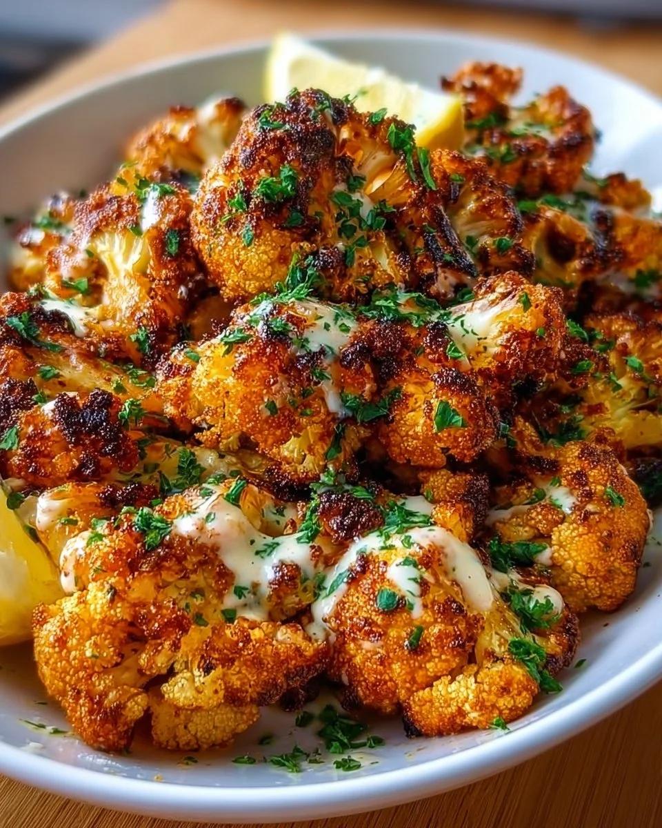 Moroccan Cauliflower with Tahini-Honey