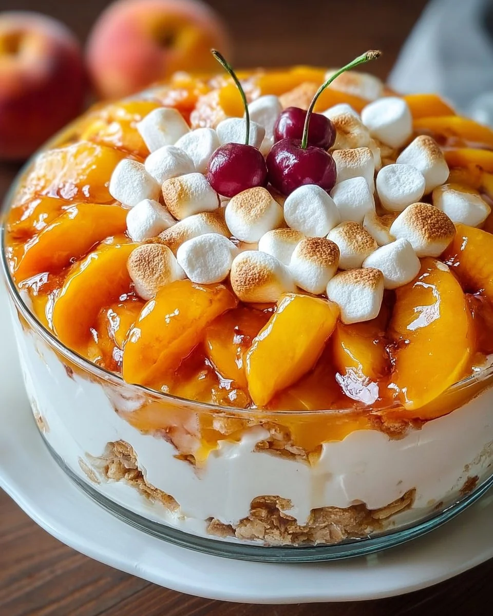Peach Cobbler Cheesecake Fruit Salad Recipe