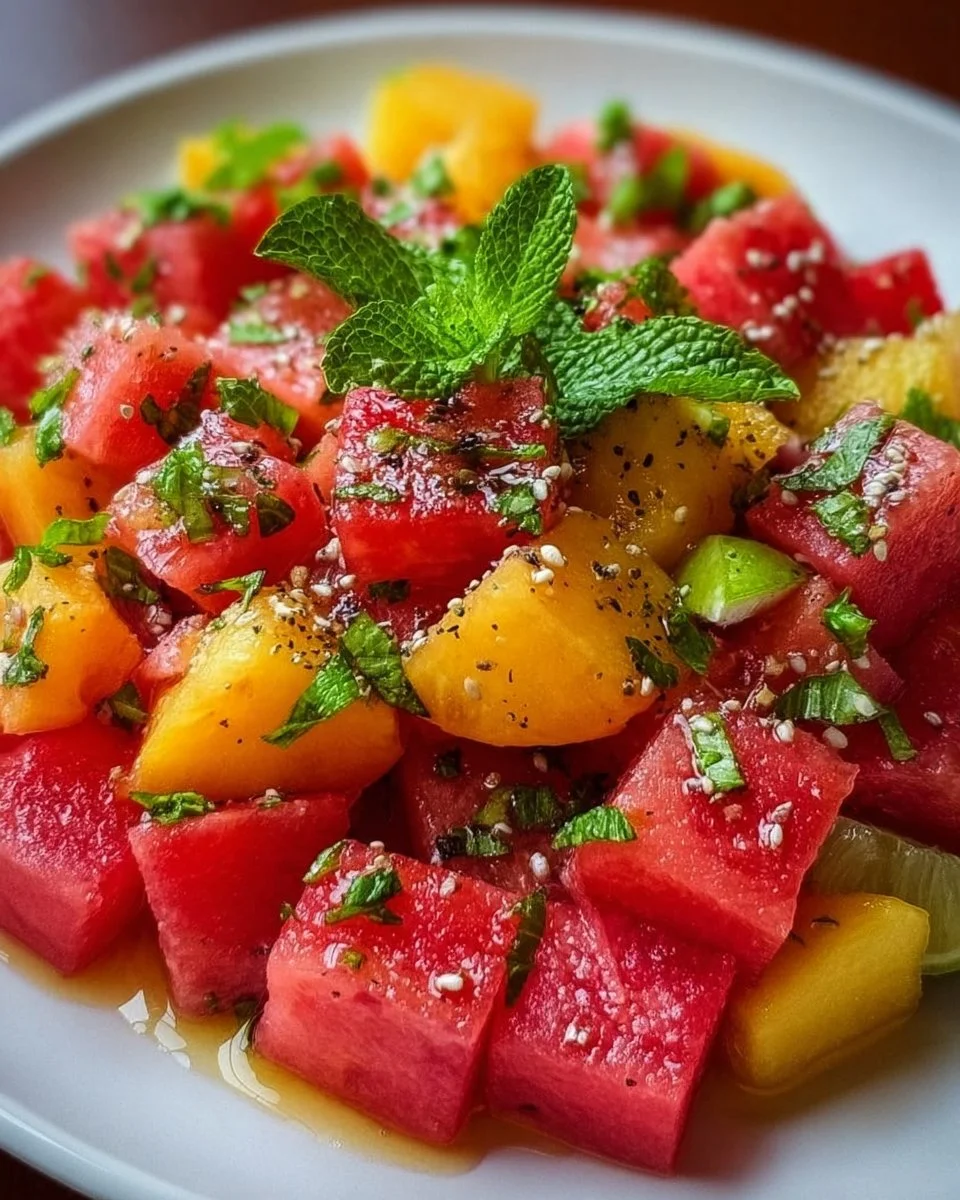 Peach Watermelon Salad