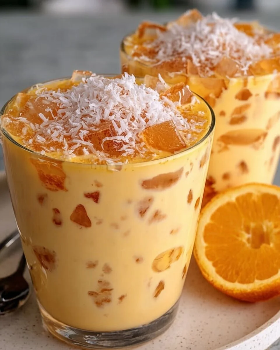 Refreshing Coconut Orange Glow – Easy Creamy Citrus Dessert Recipe