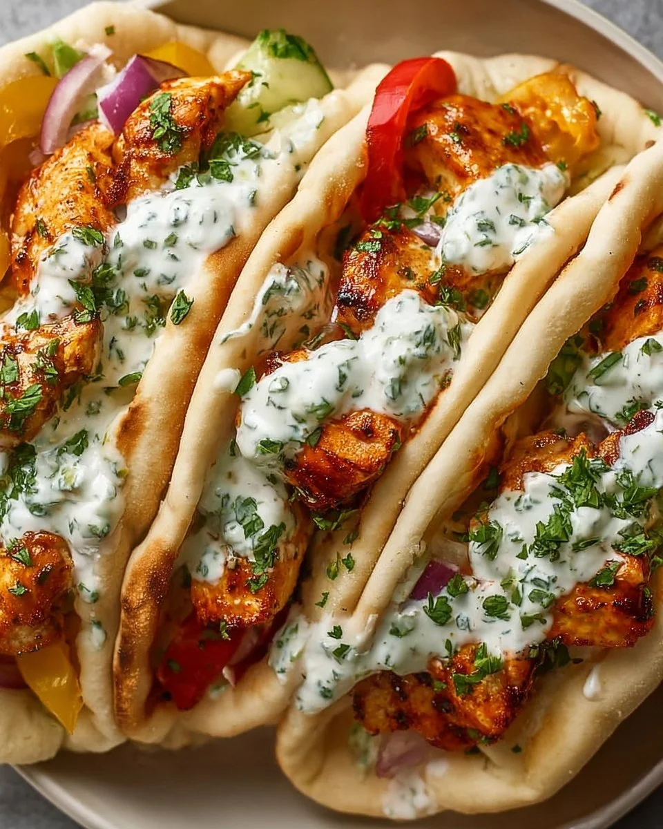 Sheet Pan Chicken Pitas with Herby Ranch Recipe