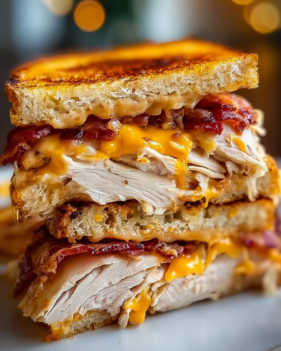 Cheddar and Bacon Turkey Melt on Sourdough