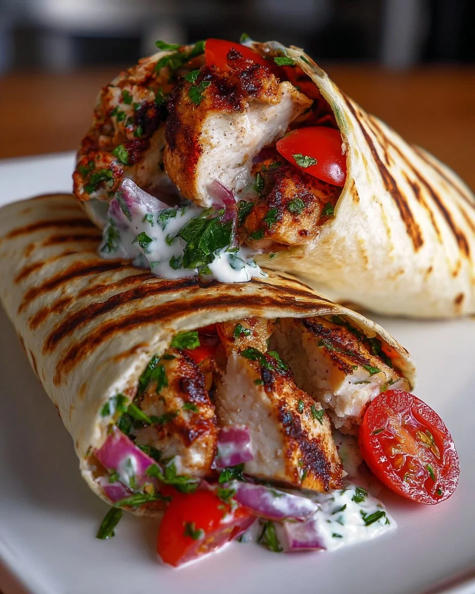Creamy Grilled Chicken Wrap