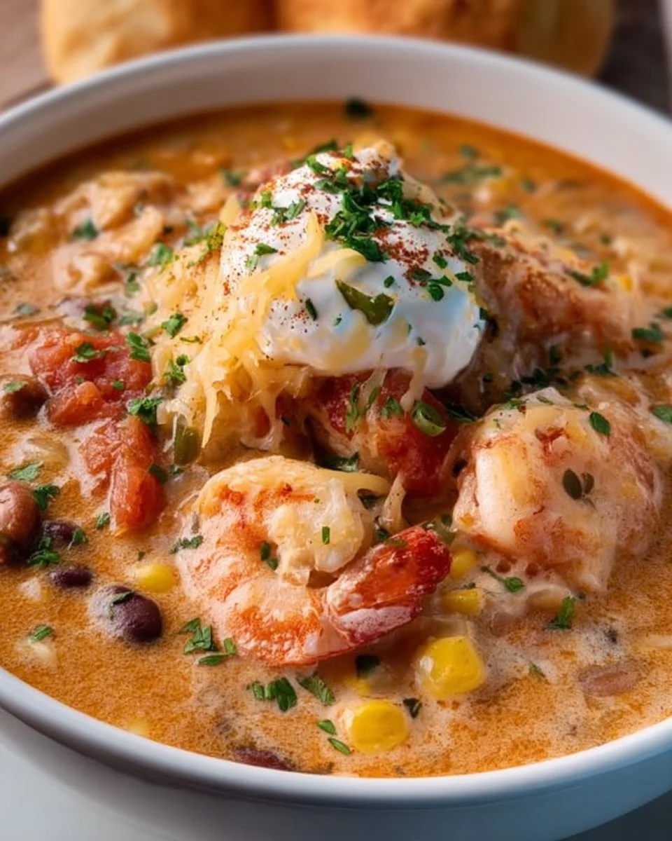 Easy Creamy Seafood and Shrimp Chili