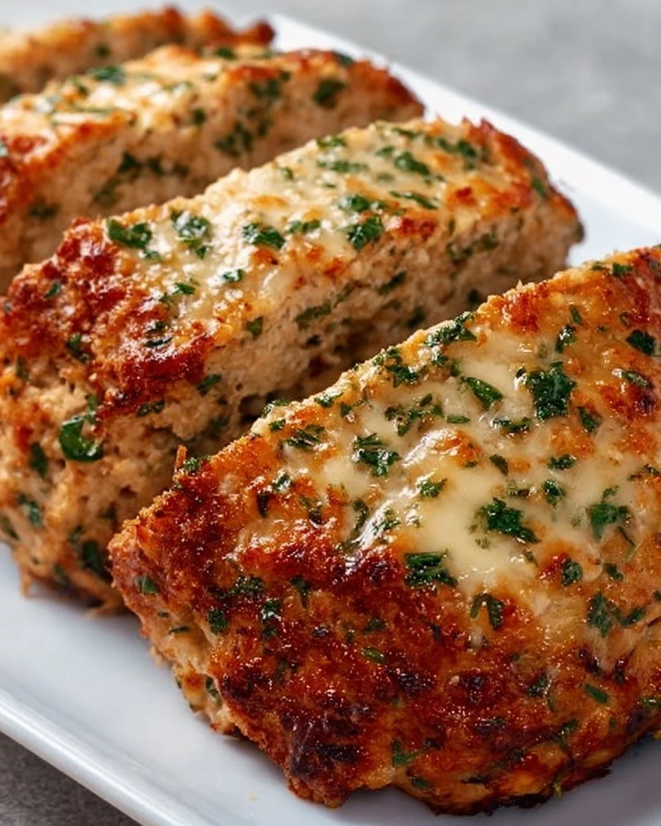 Garlic Parmesan Chicken Meatloaf