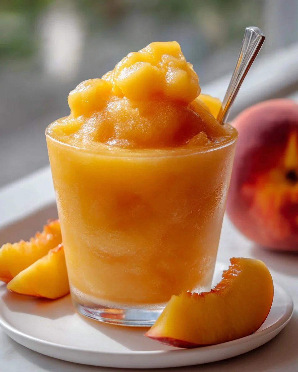 Homemade Peach Slurpee