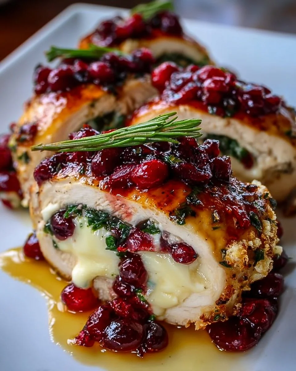Impressive Cranberry Brie Stuffed Chicken