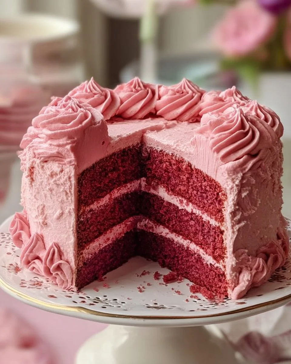 Mother’s Day Pink Velvet Cake