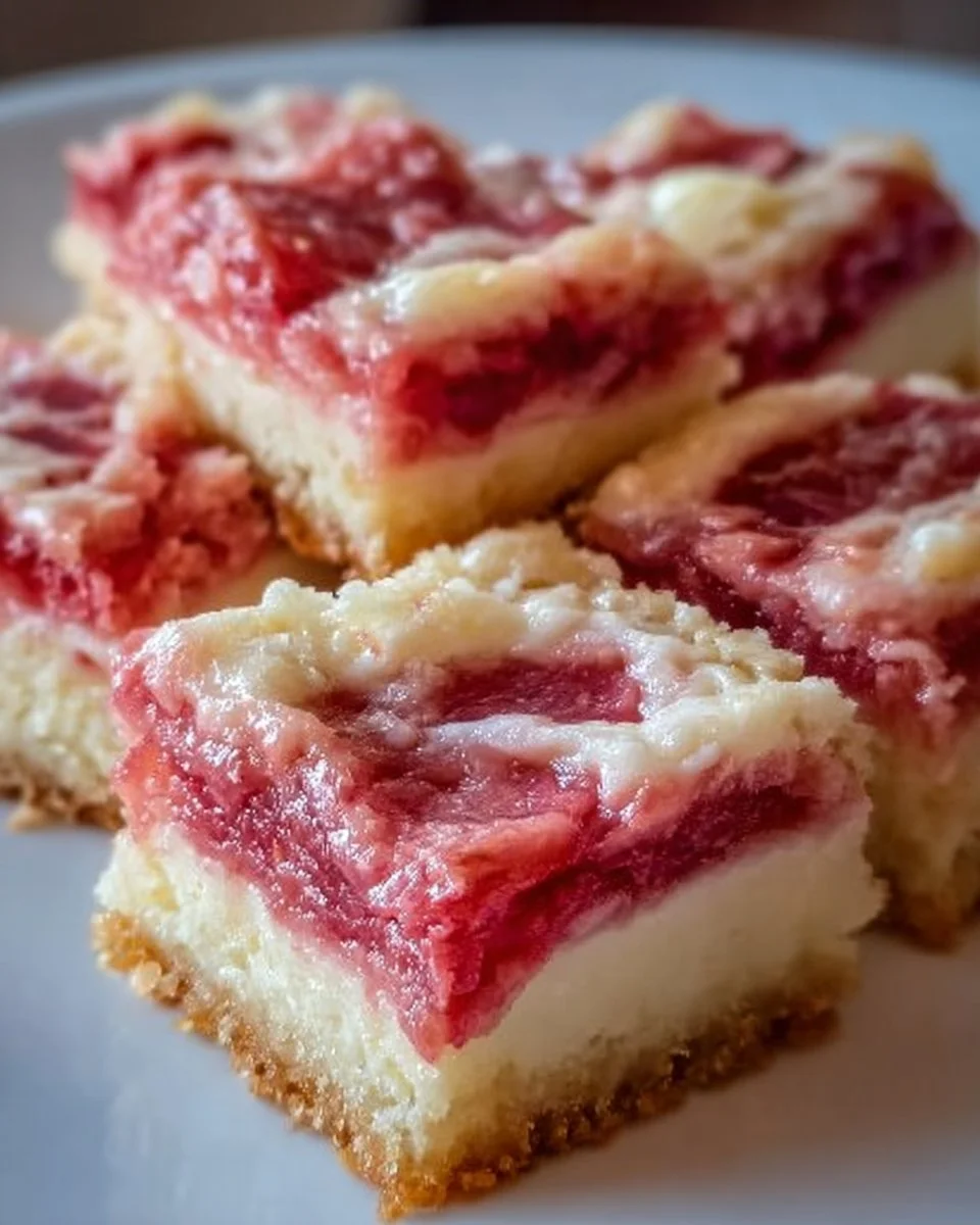 Rhubarb Bars with Cream Cheese