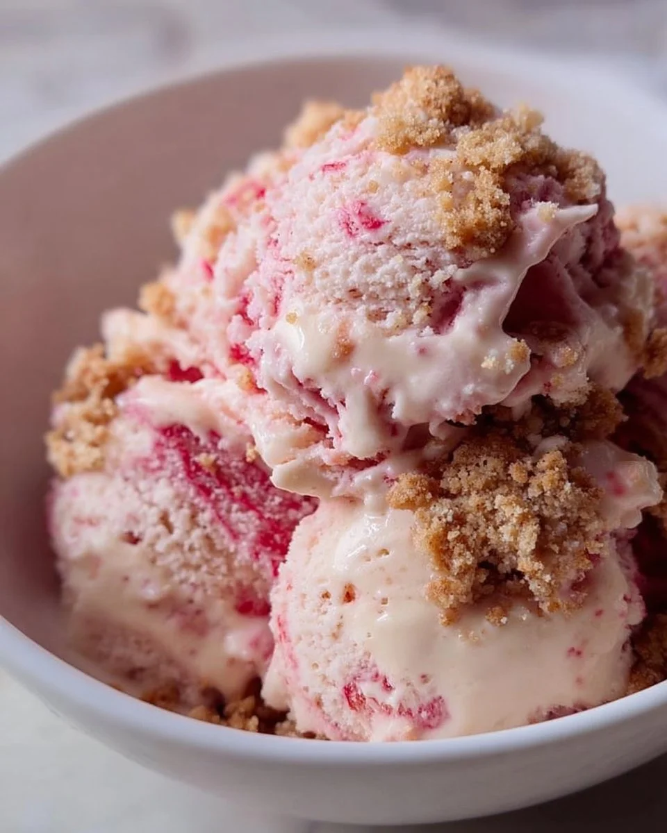 Rhubarb Crumble Ice Cream