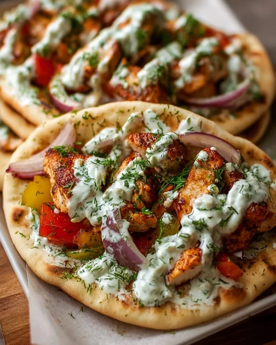 Sheet Pan Chicken Pitas with Herby Ranch Recipe
