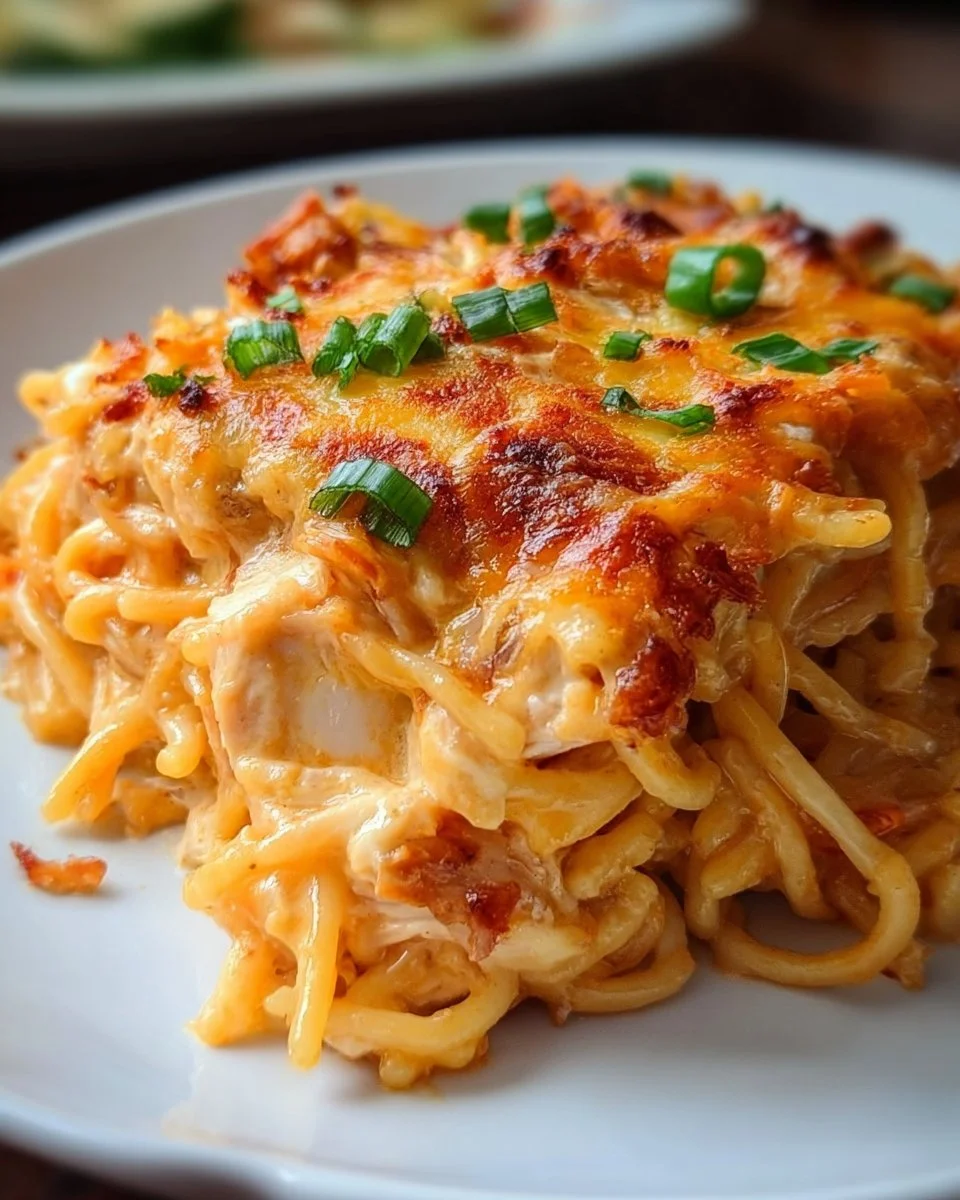 Spicy Southern Cheesy Chicken Spaghetti Casserole