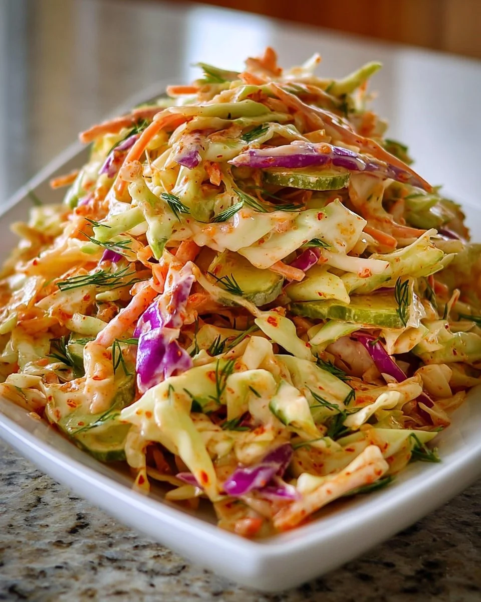 Sweet &amp; Spicy Pickle Slaw