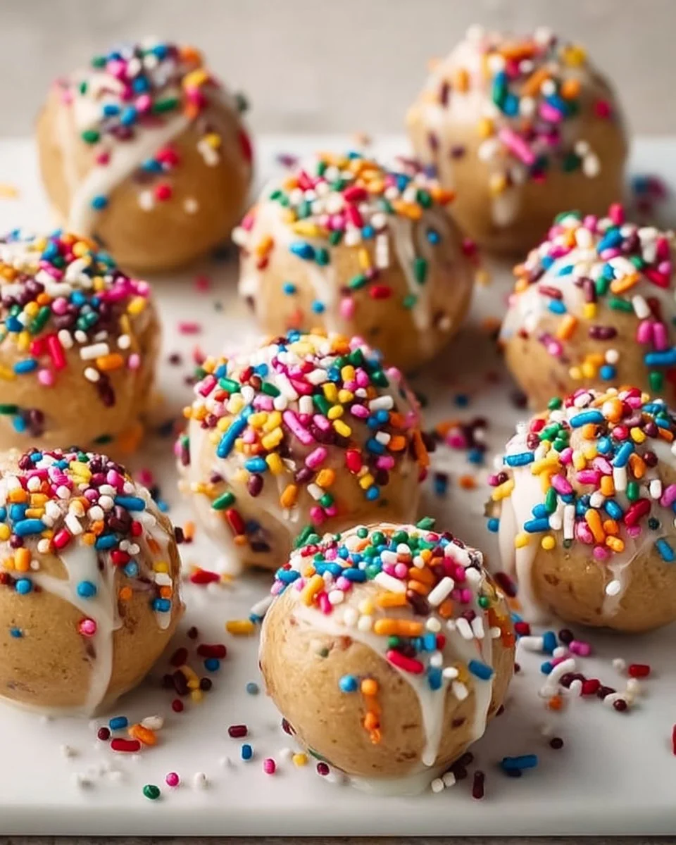 Birthday Cake Batter Protein Balls
