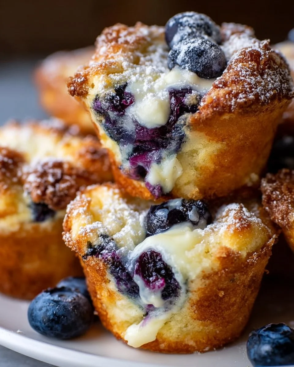 Blueberry Crescent Cream Cheese Muffins