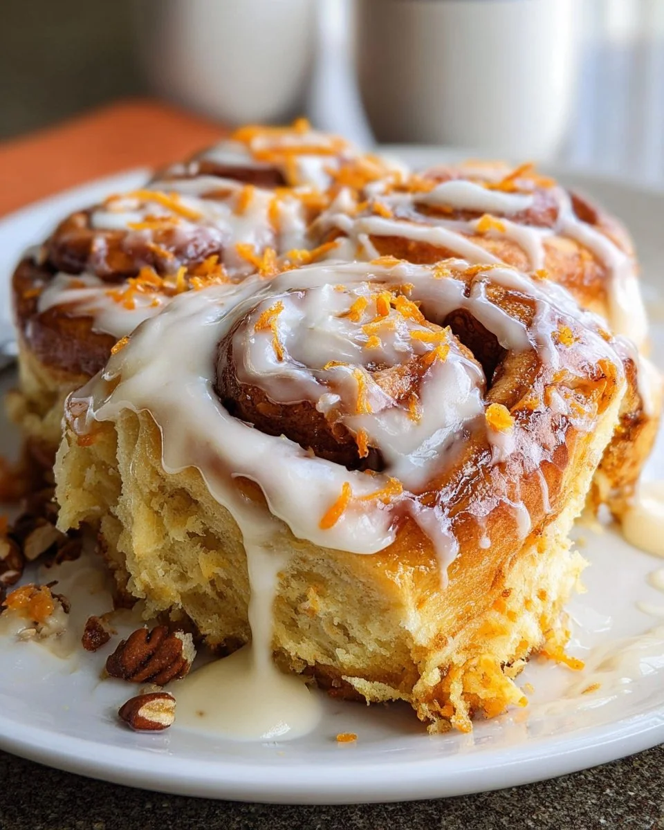 Carrot Cake Cinnamon Rolls