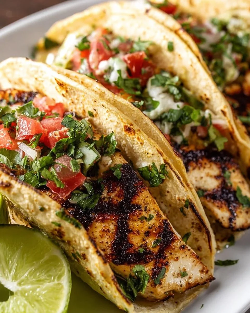 Cilantro Lime Grilled Chicken Tacos