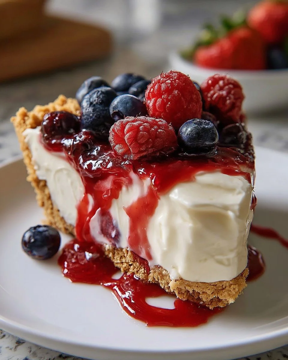 Dreamy Creamy No Bake Swirl Pie
