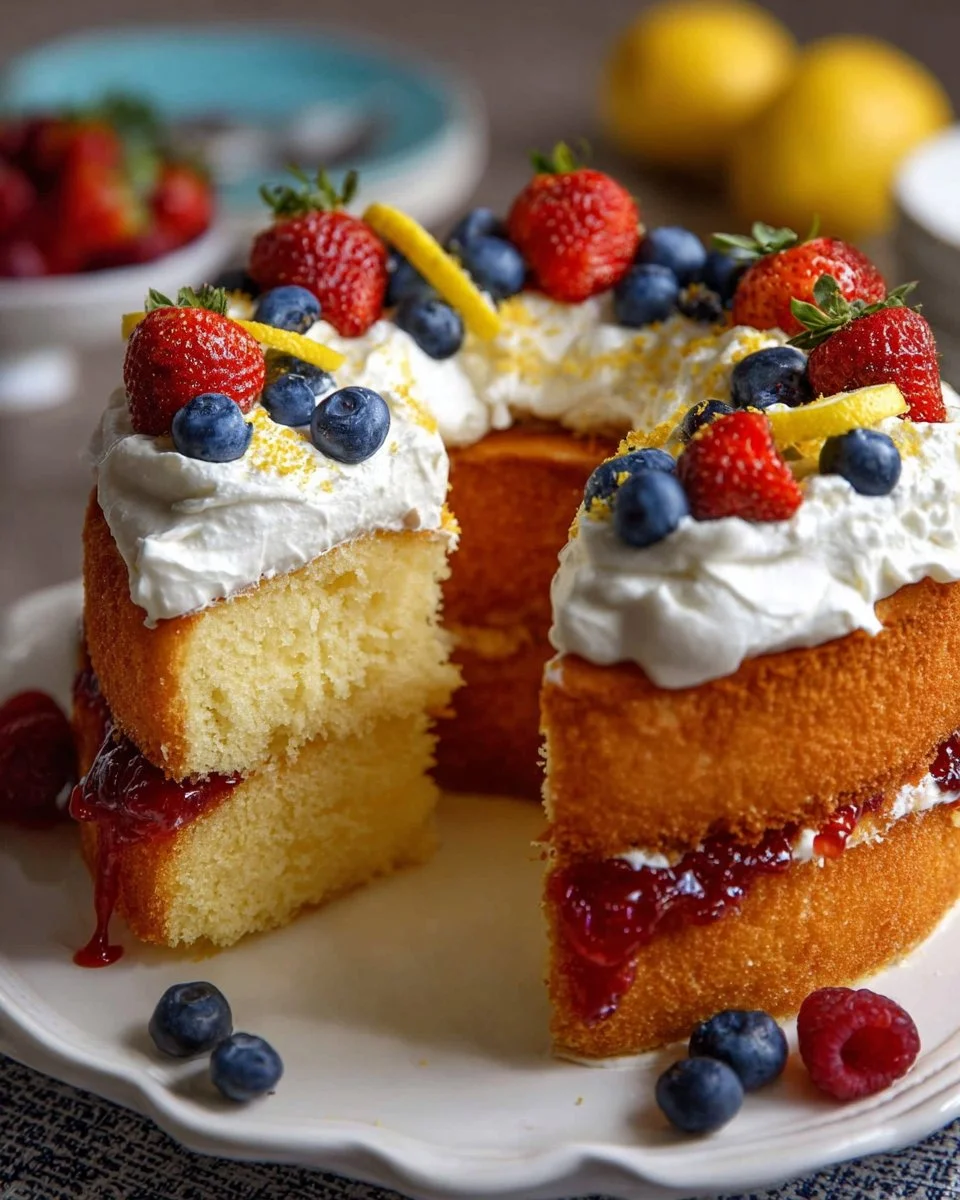 Sweet Berry Lemon Firecracker Cake