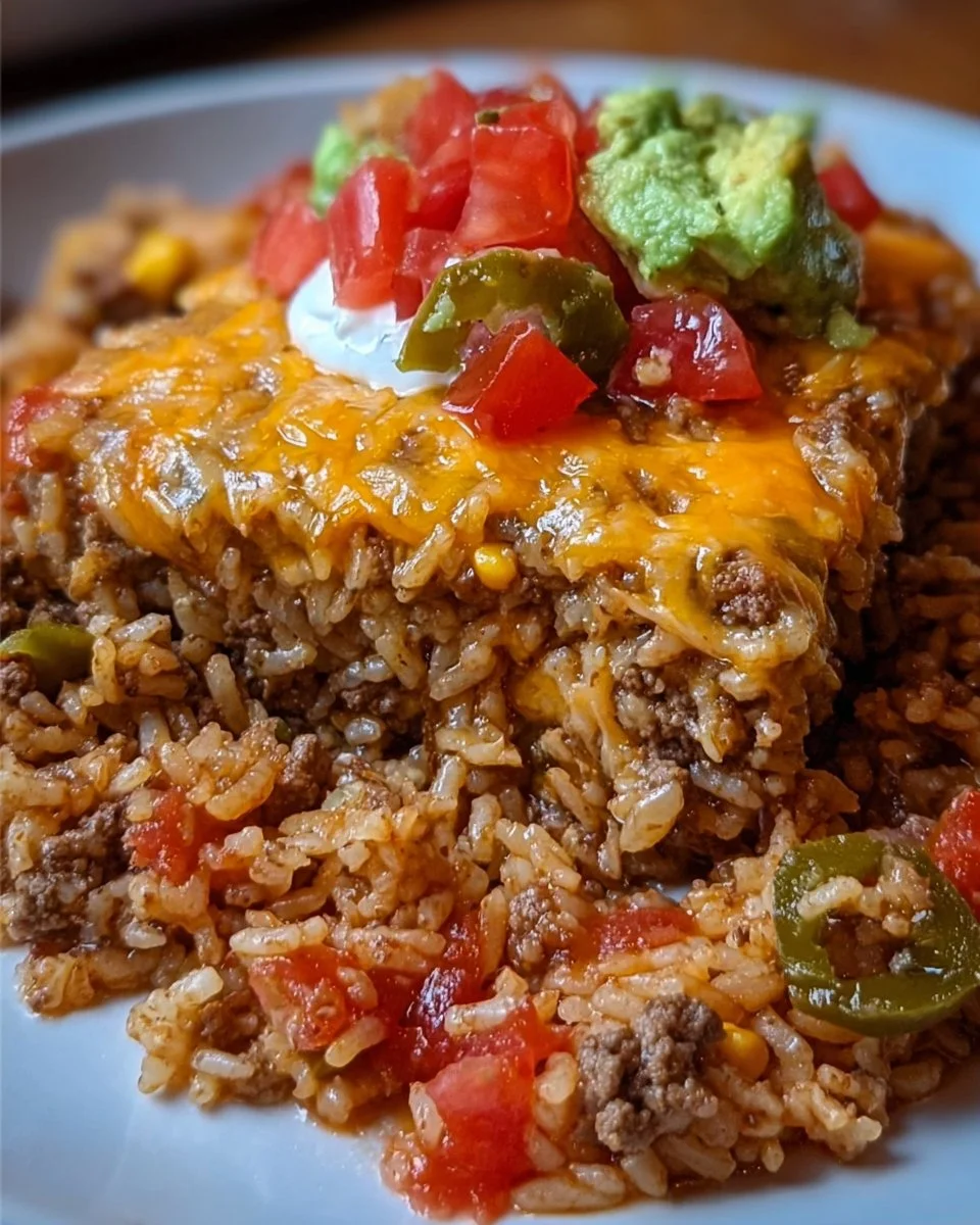 Cheesy Taco Beef &amp; Rice