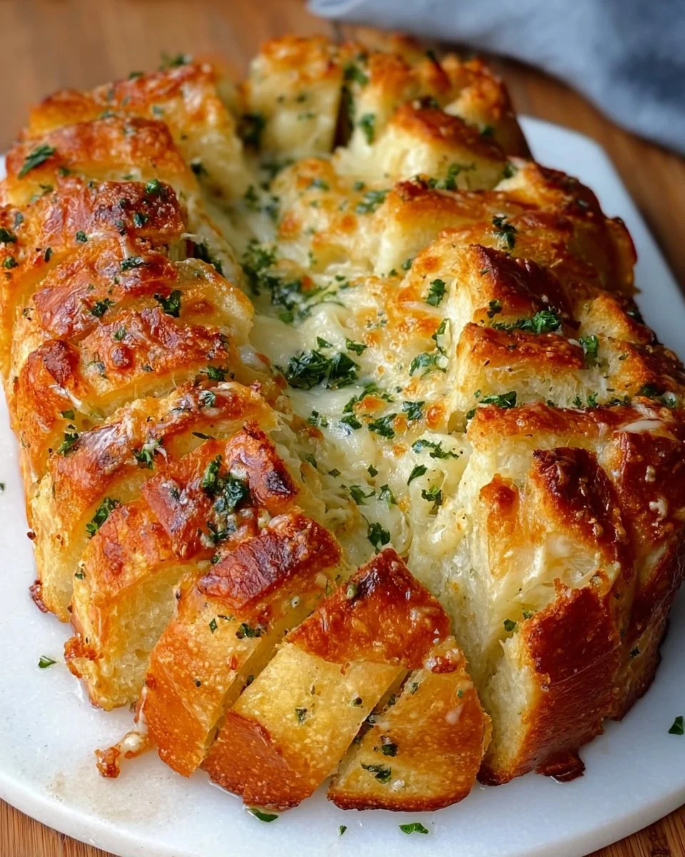 Sourdough Discard Pull-Apart Garlic Bread