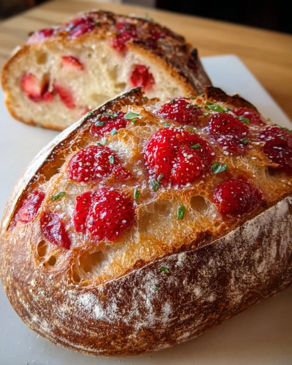 Strawberry Sourdough Bread